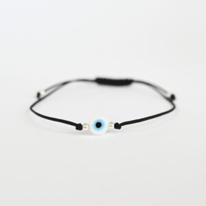 Βραχιόλι με μπίλιες Ασήμι 925° & κορδόνι κοσμήματος (10€)